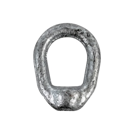 AZTEC LIFTING HARDWARE Round Eye Nut, 3/8"-16 Thread Size, 5/16 in Thread Lg, Carbon Steel, Hot Dipped Galvanized ENG038